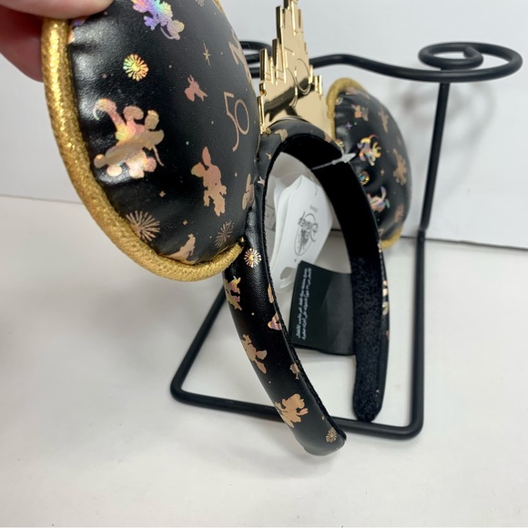 NWT. Disney 50th anniversary black and gold castle ears. Black with gold - Picture 5 of 9